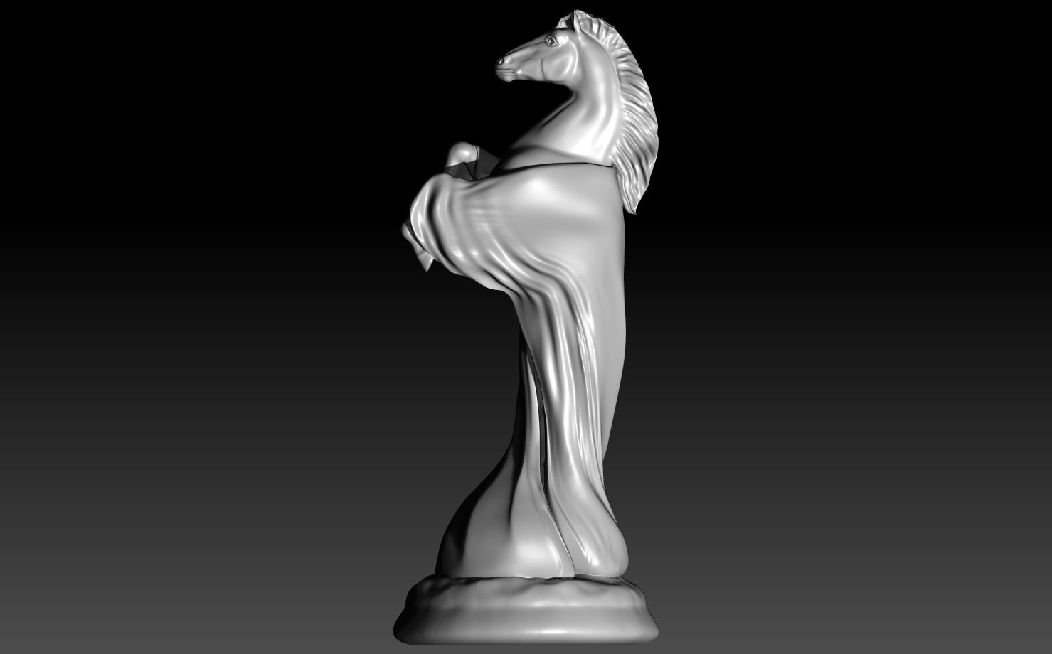 Chess figures Horse 3D print model 3D print model_5
