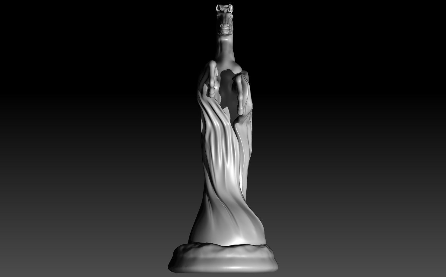 Chess figures Horse 3D print model 3D print model_3