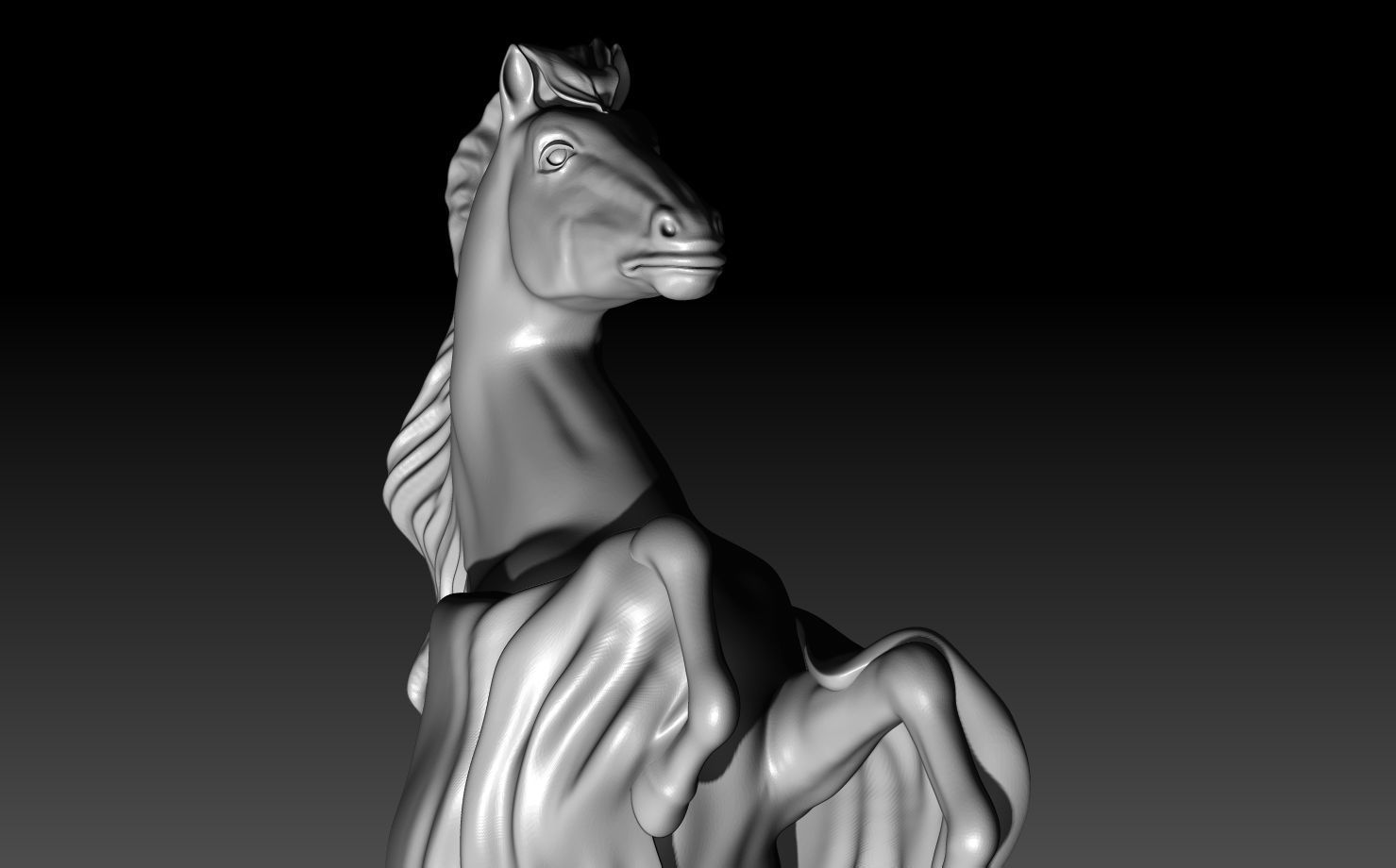 Chess figures Horse 3D print model 3D print model_7