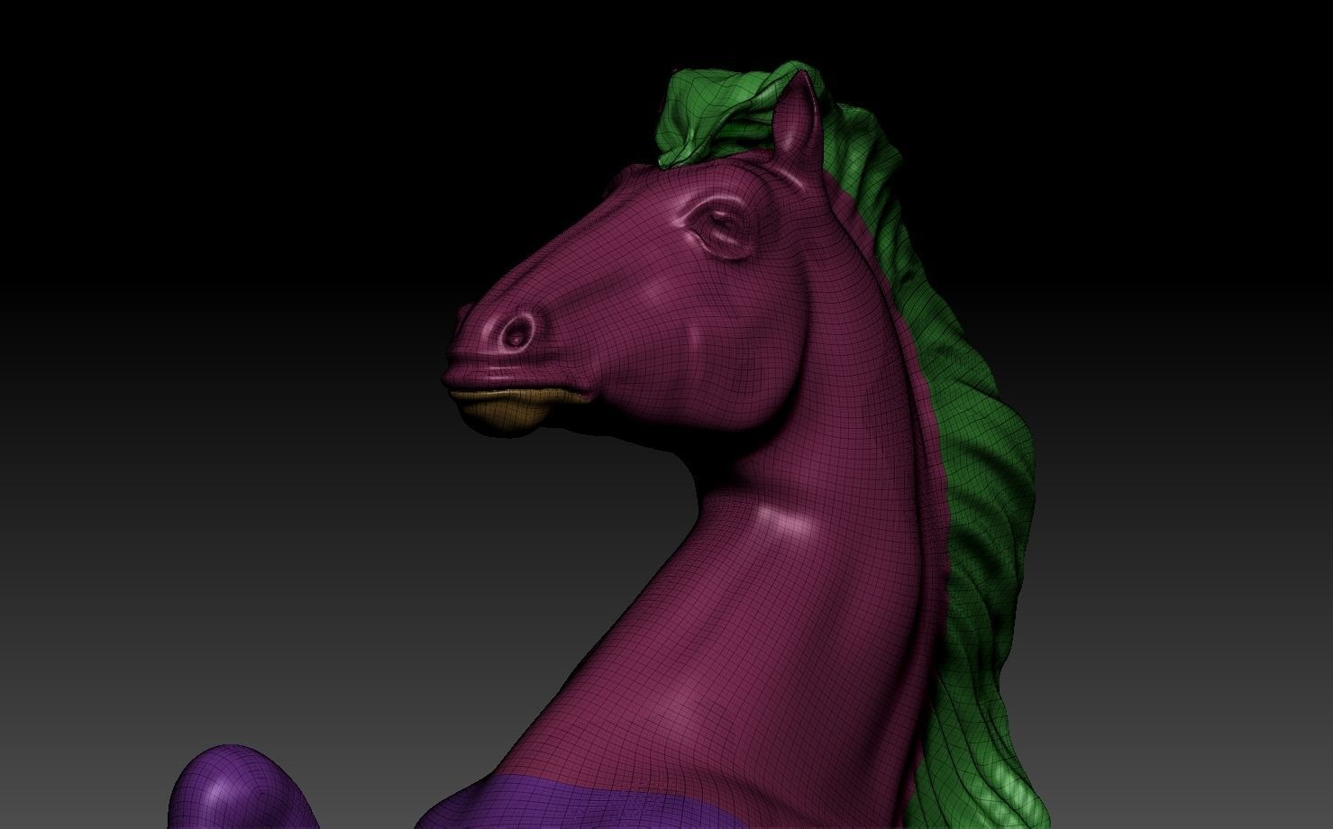 Chess figures Horse 3D print model 3D print model_16