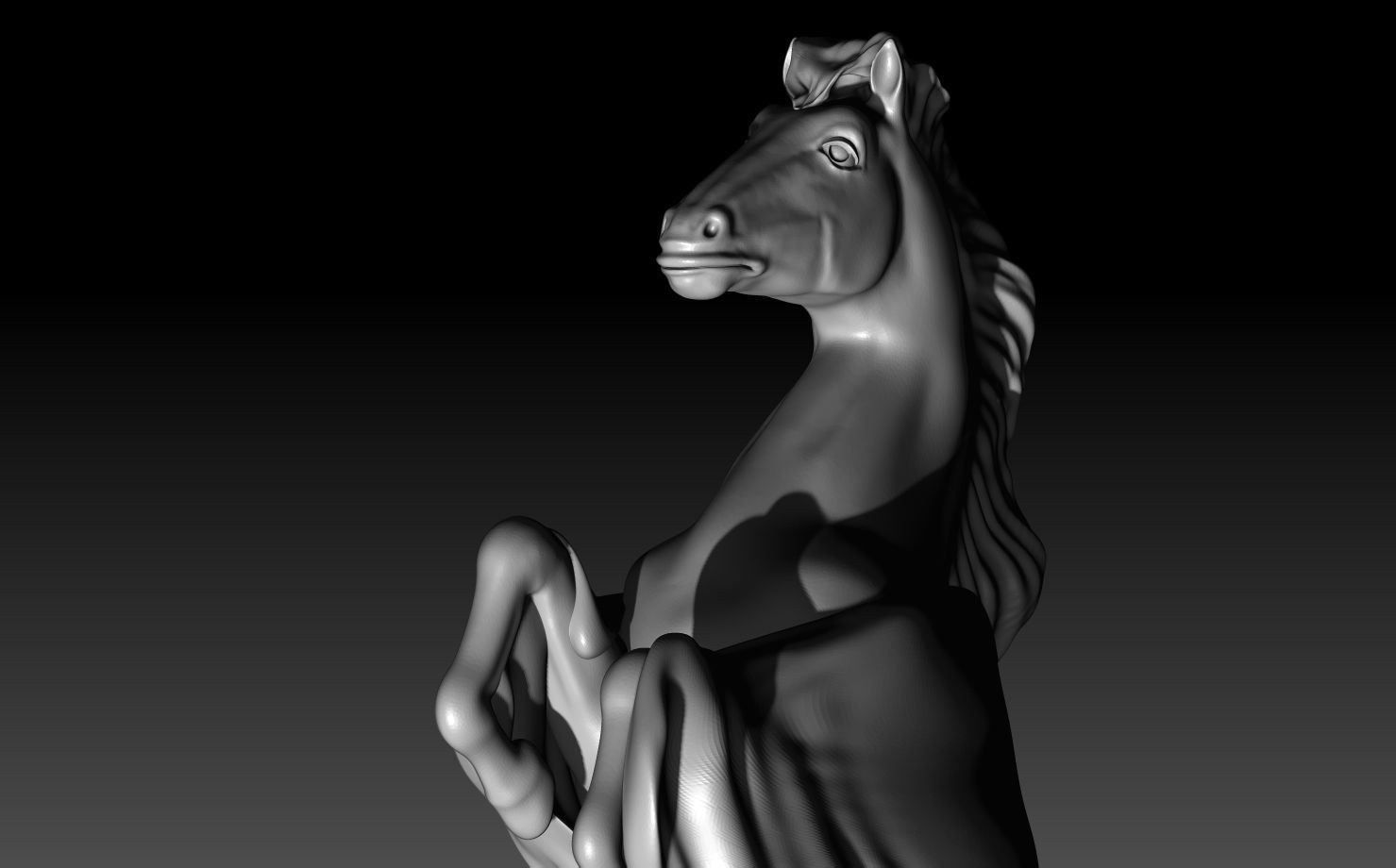 Chess figures Horse 3D print model 3D print model_8