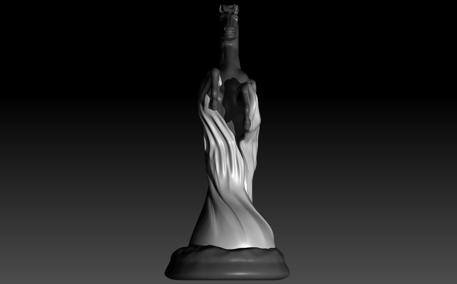 Chess figures Horse 3D print model 3D print model_2