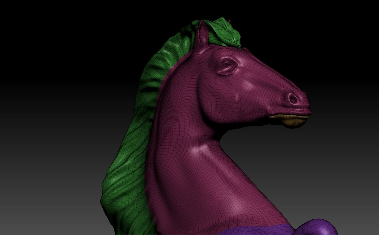 Chess figures Horse 3D print model 3D print model_12