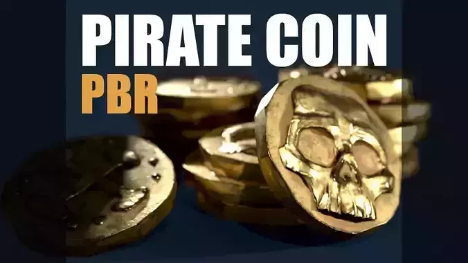 Pirate Gold Coin - PBR