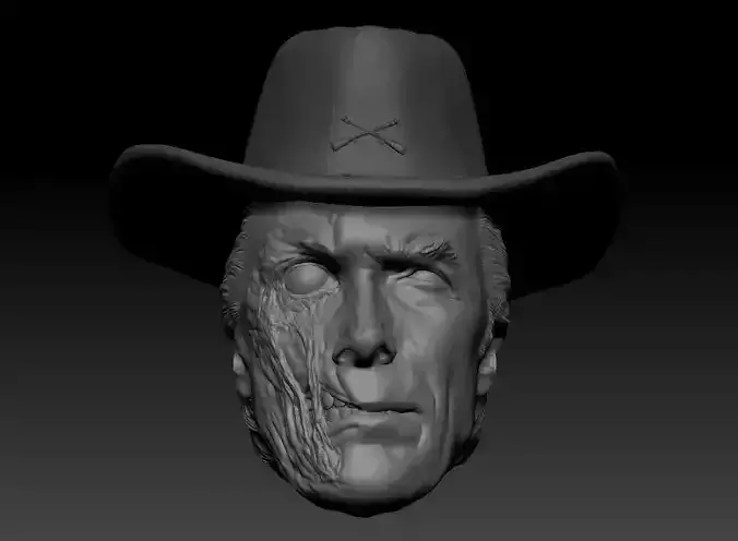Johna Hex as a Clint Eastwood head sculpt DC comics 3D print model