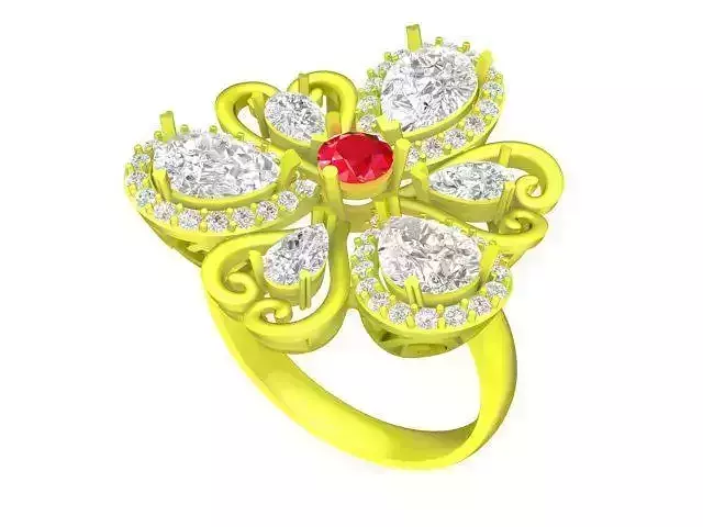 luxury diamond korean women ring 4805