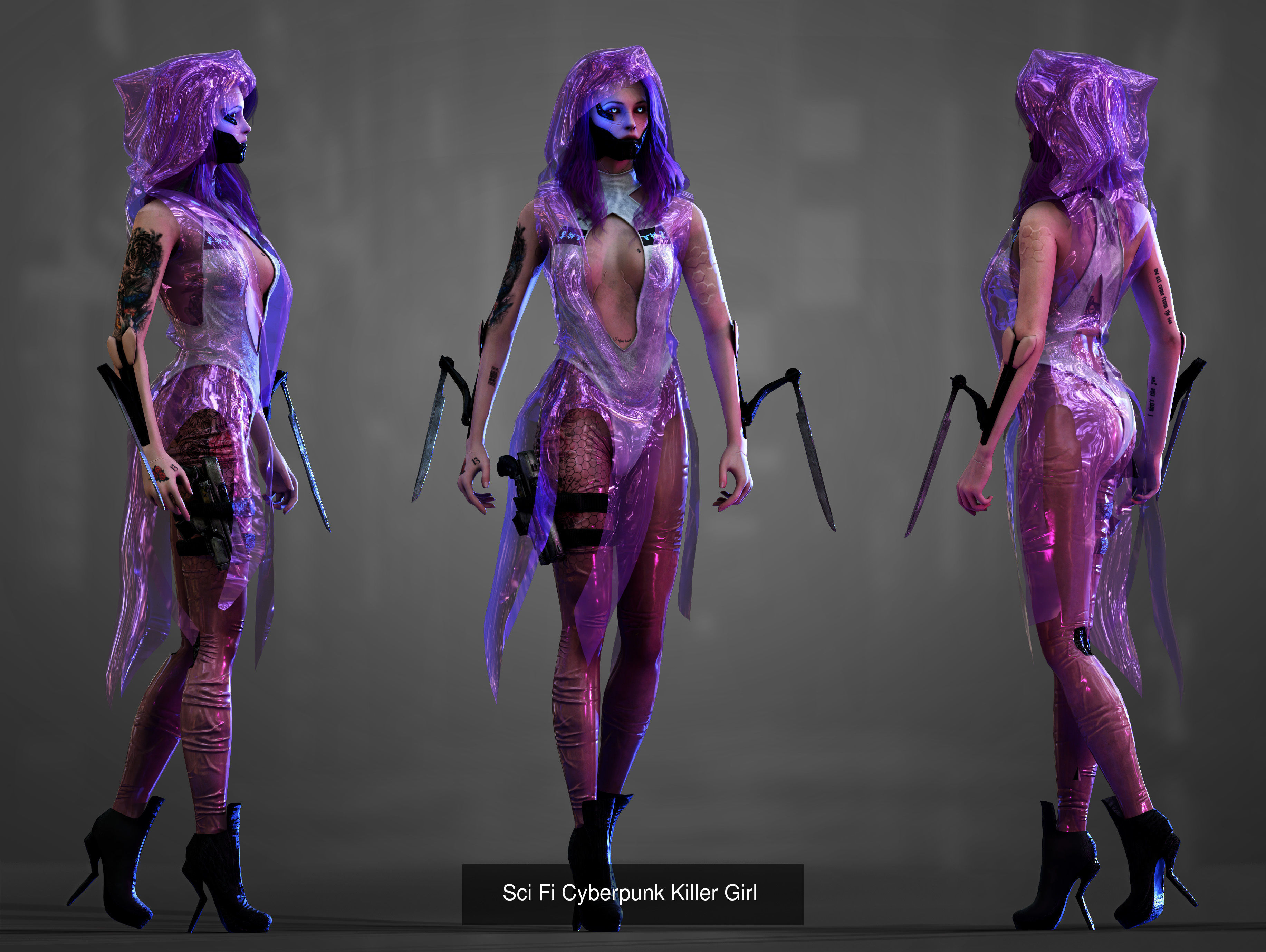 Sci Fi characters pack 3D Model Collection_3