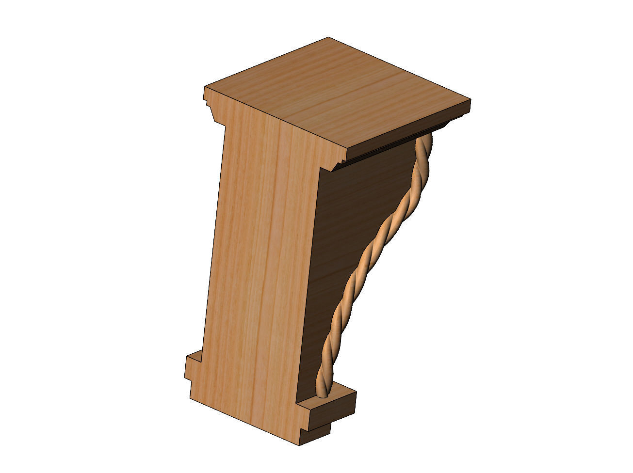 Braided faceted mission corbel bracket 3D print model_7