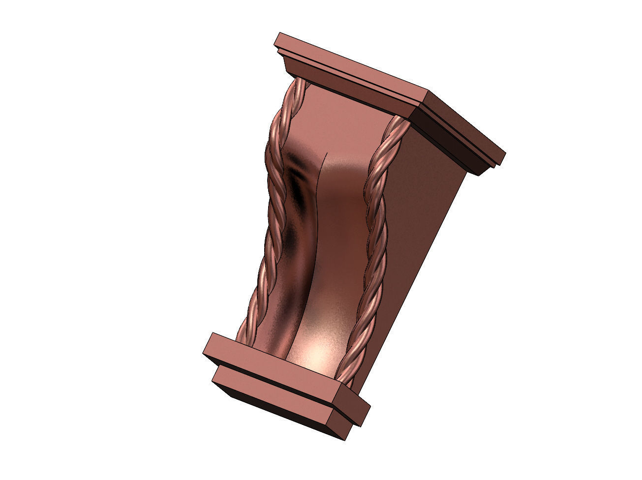 Braided faceted mission corbel bracket 3D print model_15