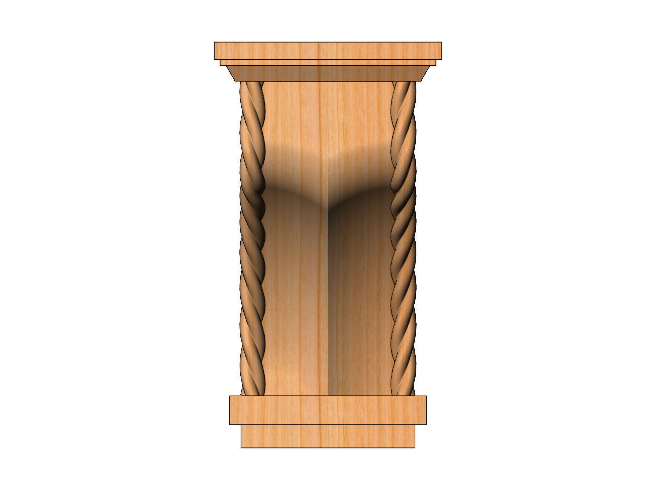 Braided faceted mission corbel bracket 3D print model_5