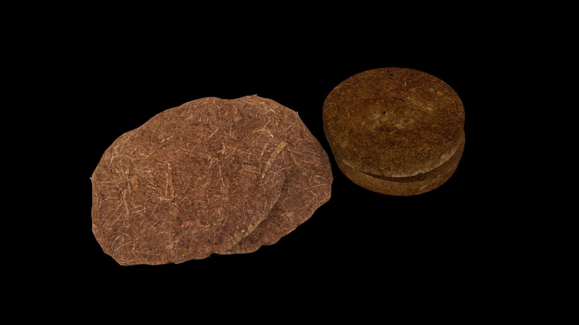 cow dung 3D model_2