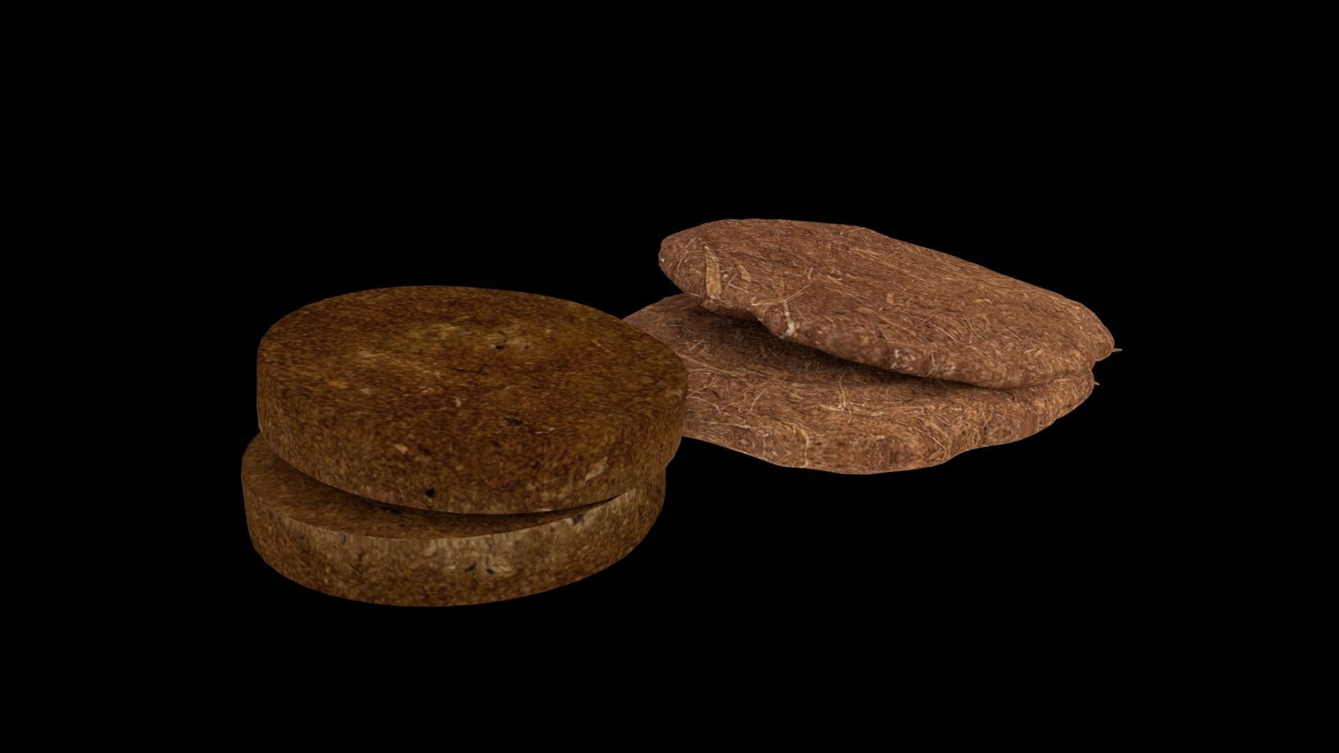 cow dung 3D model_3