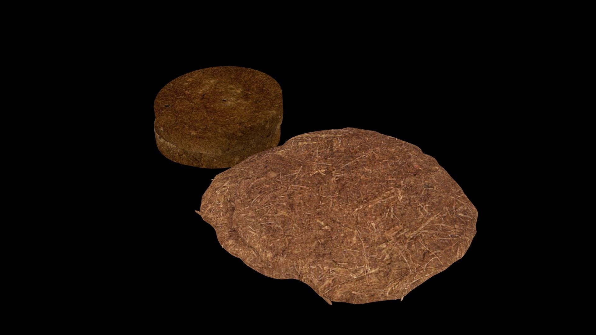 cow dung 3D model_1