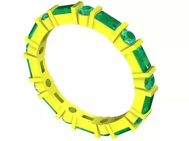 straight baguatte diamond women ring 4813