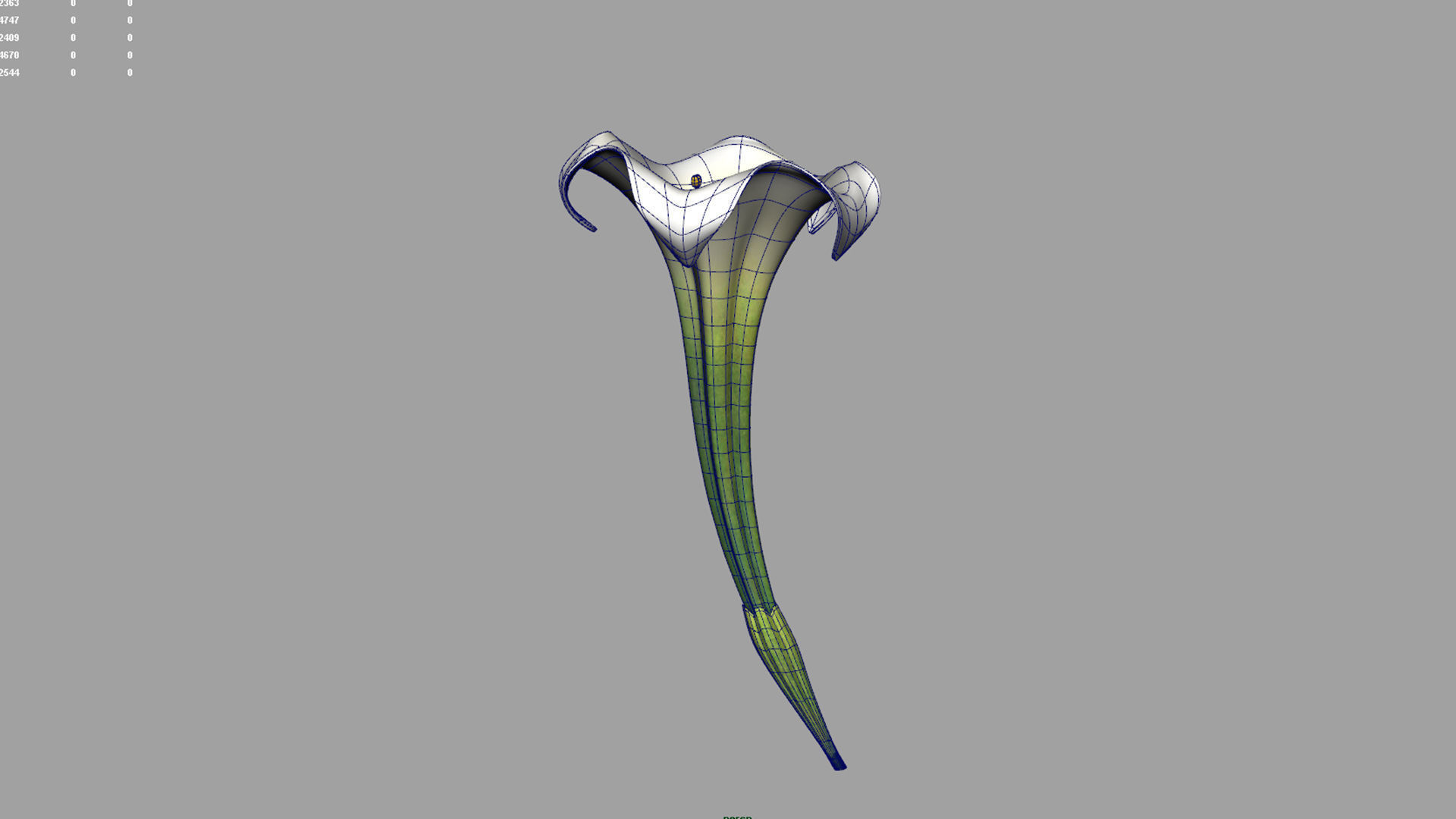 datura flower 3D model_4
