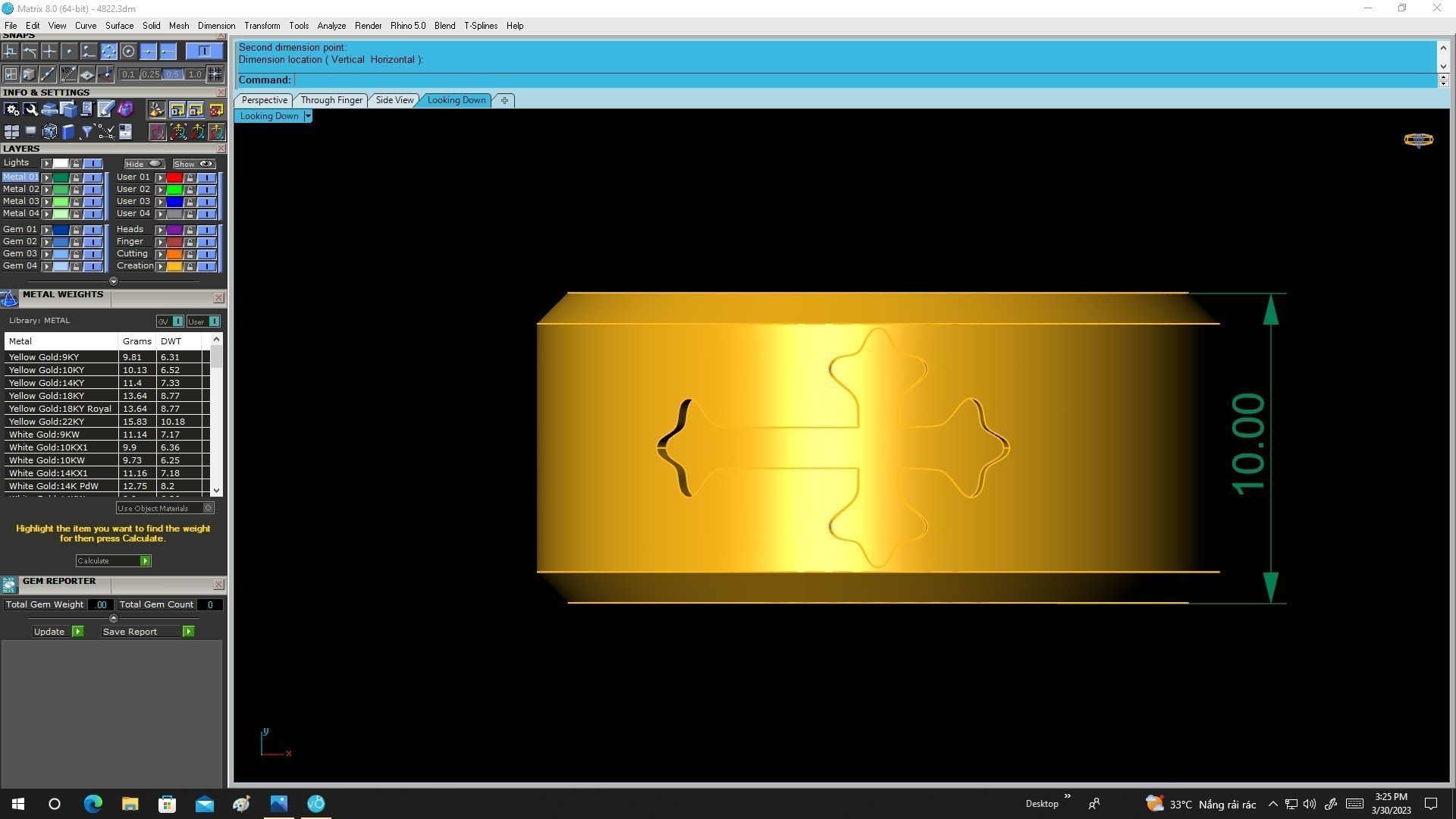 cross band men ring 4822 3D print model_3