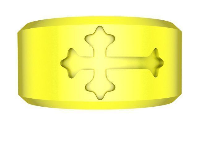 cross band men ring 4822 3D print model_1