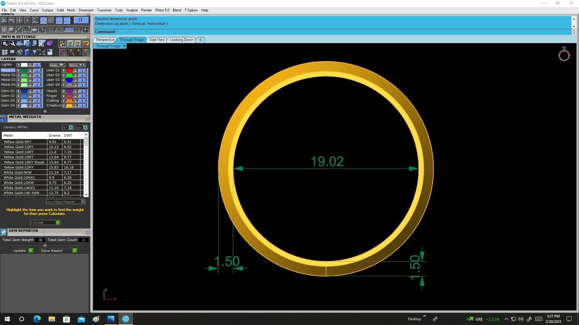 cross band men ring 4822 3D print model_2