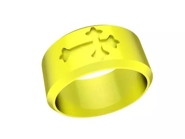 cross band men ring 4822 3D print model_0