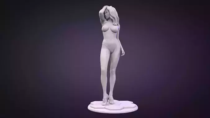 Sci fi Cyber Girl Character Cyborg Figurine Female