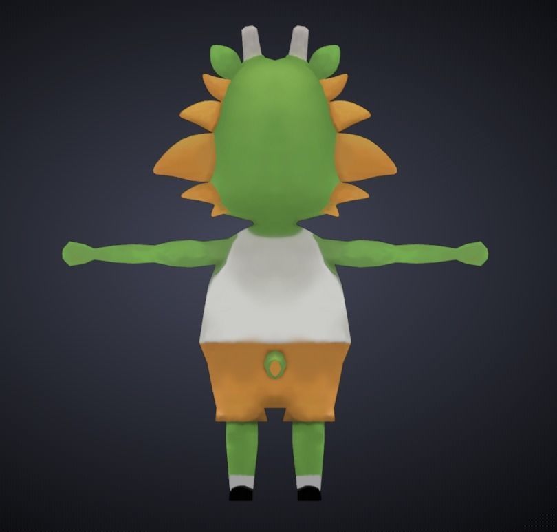 Zodiac - Dragon Low-poly 3D model_2