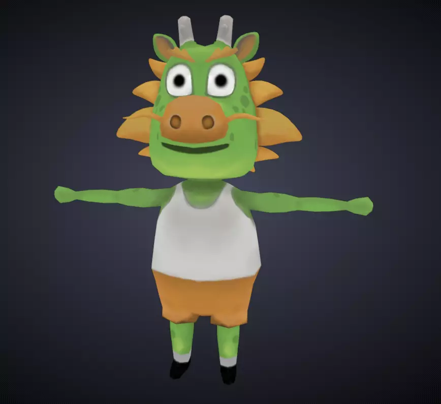 Zodiac - Dragon Low-poly 3D model_0