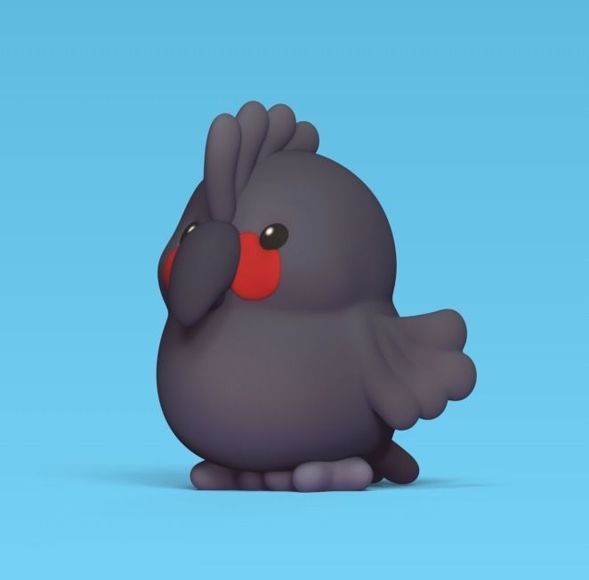 Palm Cockatoo 3D print model_1