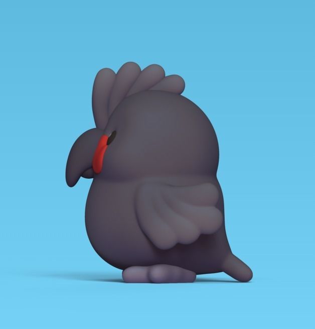 Palm Cockatoo 3D print model_2