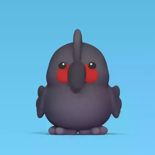 Palm Cockatoo 3D print model Palm Cockatoo 3D print model