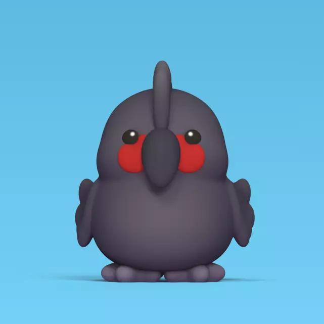 Palm Cockatoo 3D print model_0