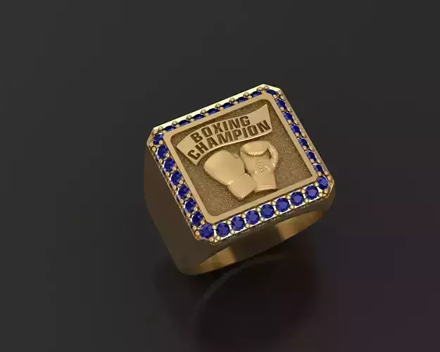 Gold ring boxing 3D print model