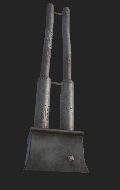 Brick Chimney Low-poly 3D model_4