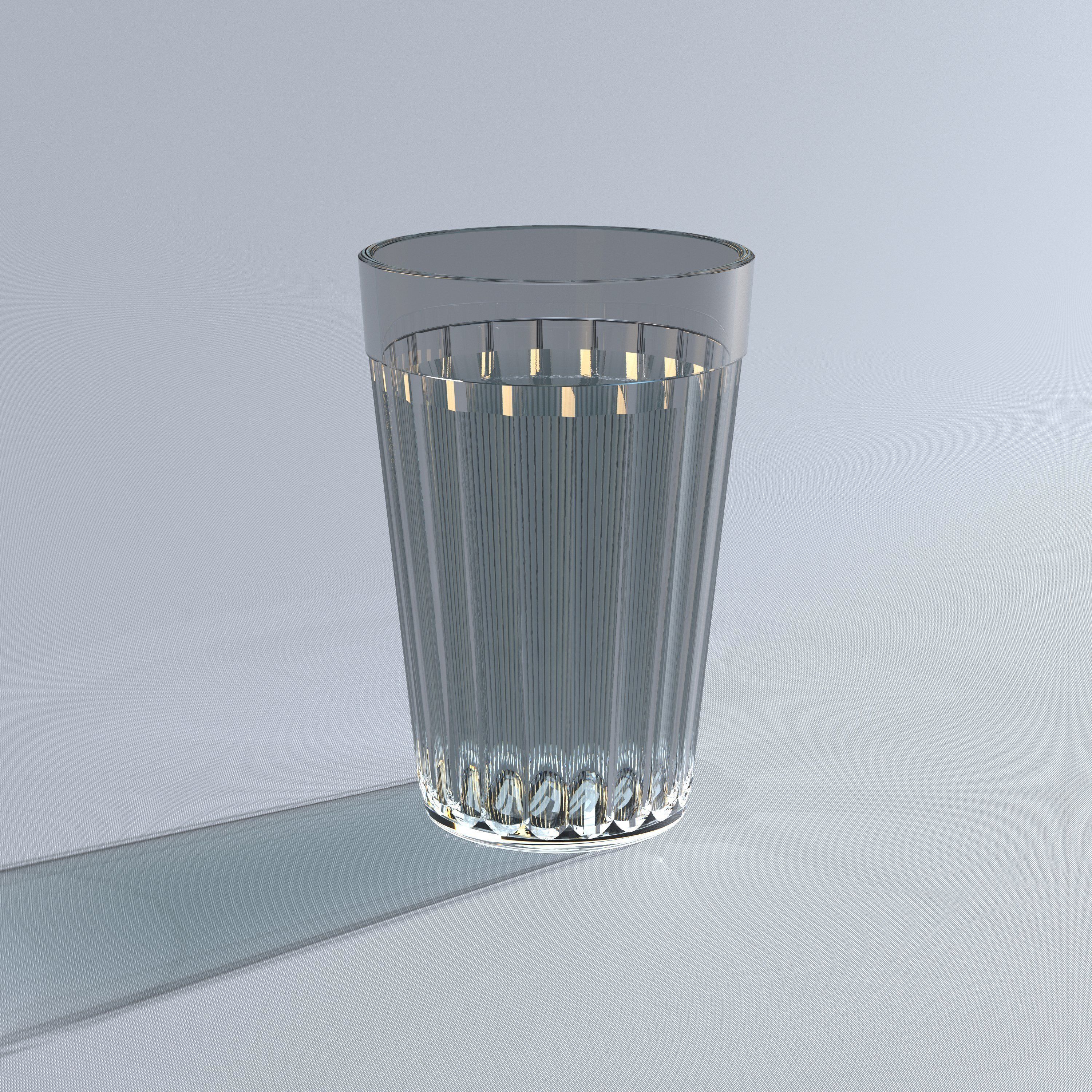 20-sided Faceted Drinking Glass 3D model_5