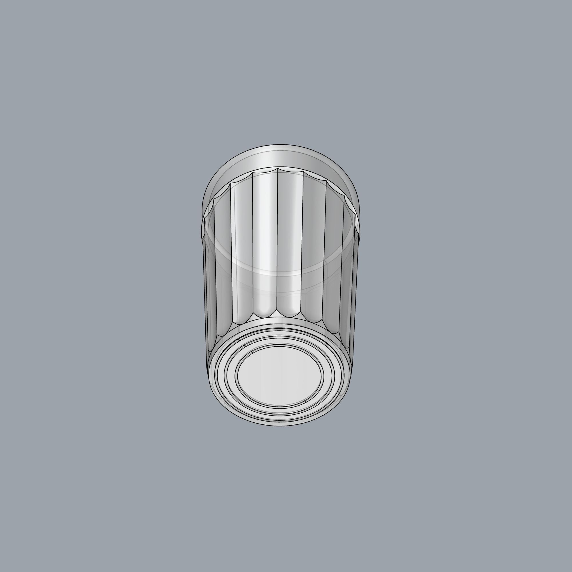 20-sided Faceted Drinking Glass 3D model_3