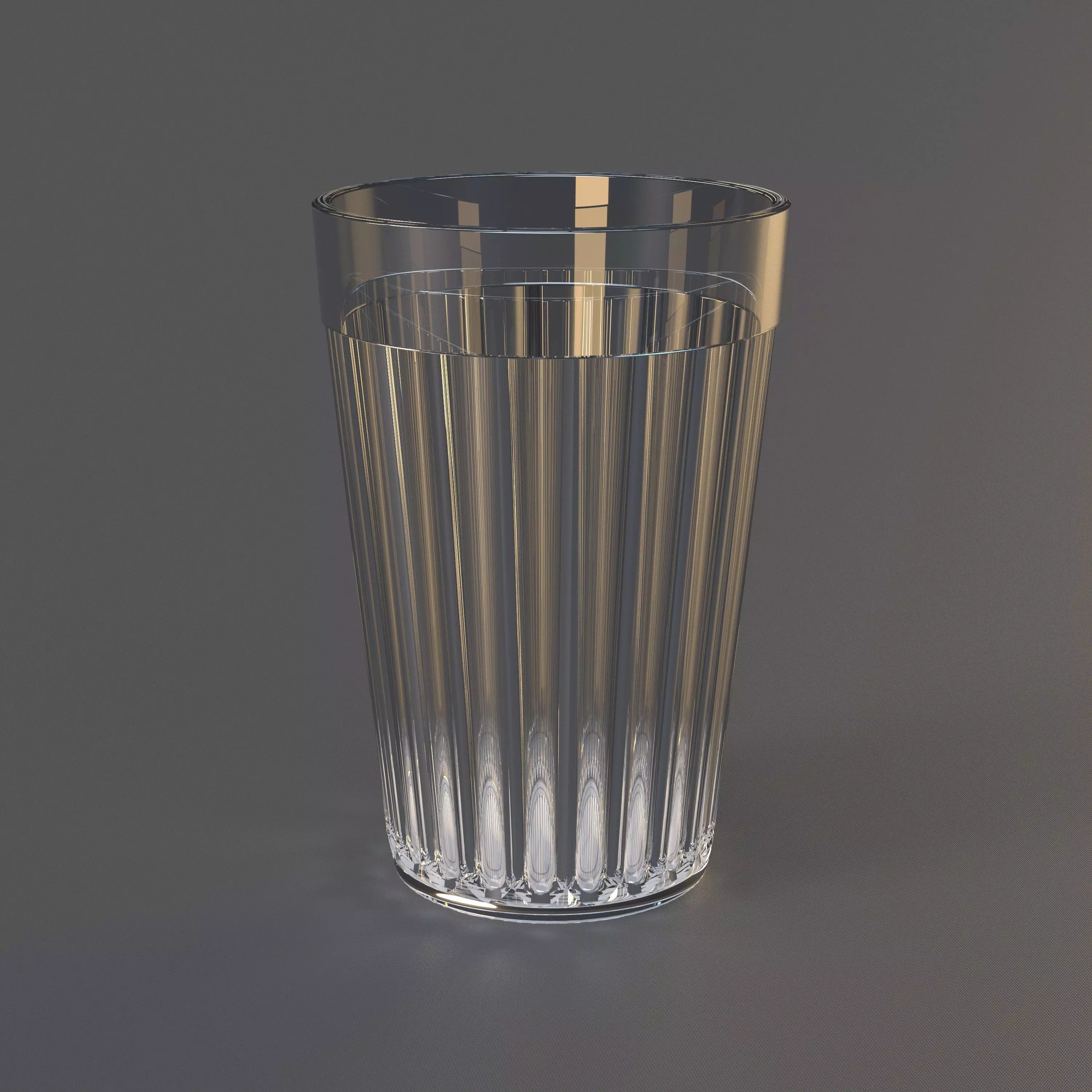 20-sided Faceted Drinking Glass 3D model_0