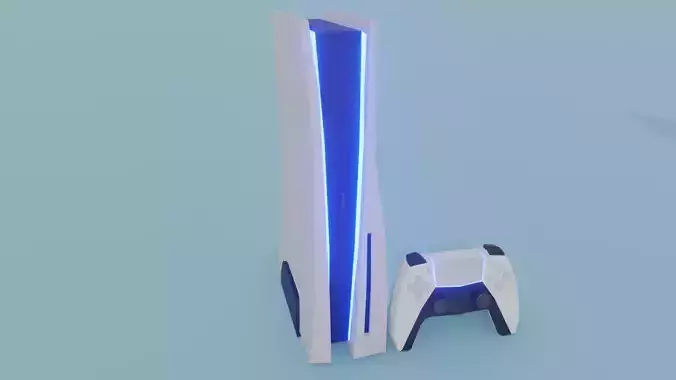 Low Poly Playstation 5 
