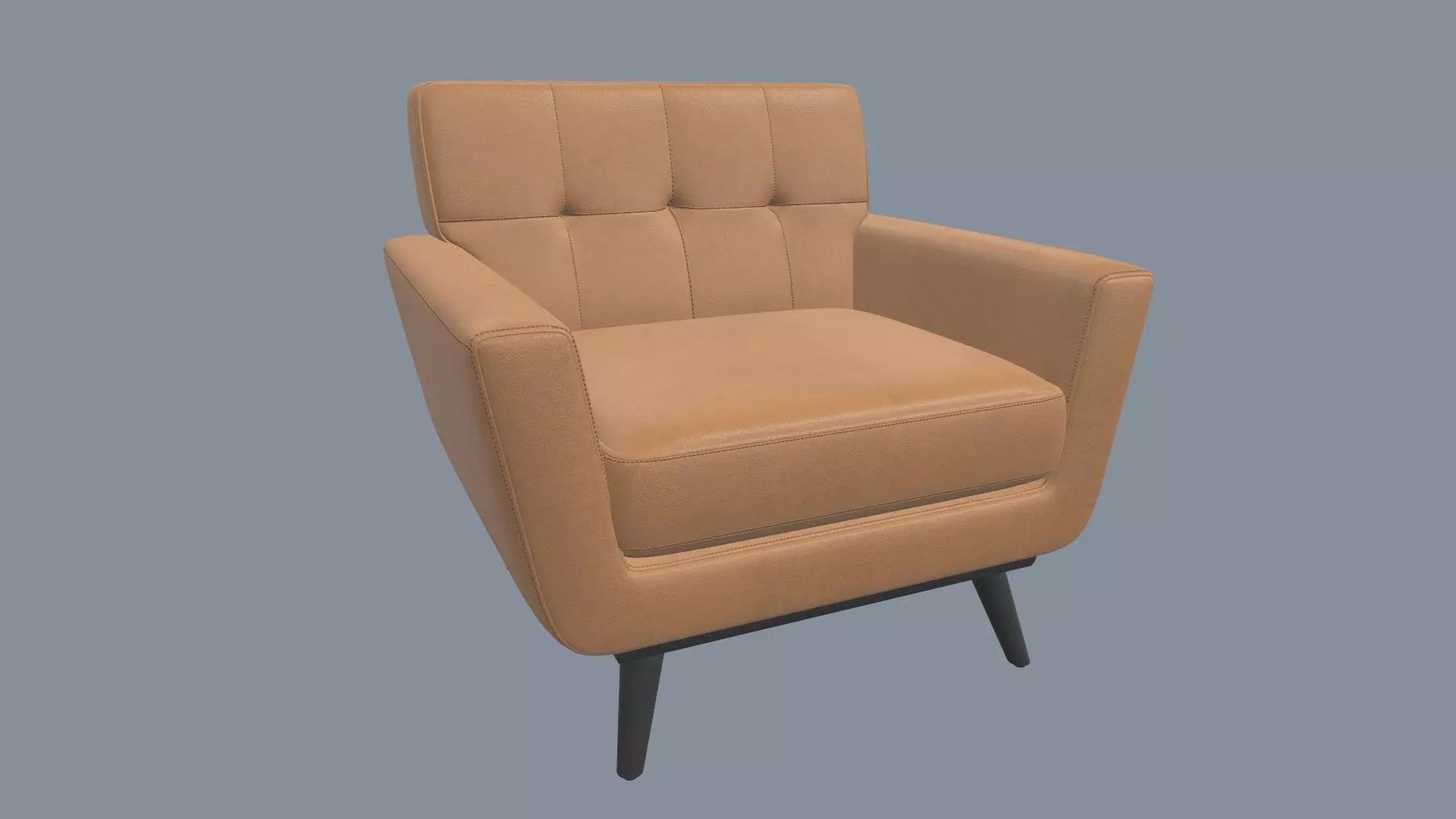 Fabric Armchair Teal 3D model