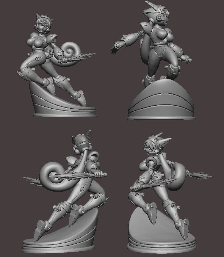 Megaman x Marino  3D print model_3