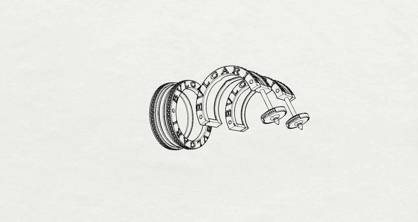 Ring and Earrings 3D print model_17