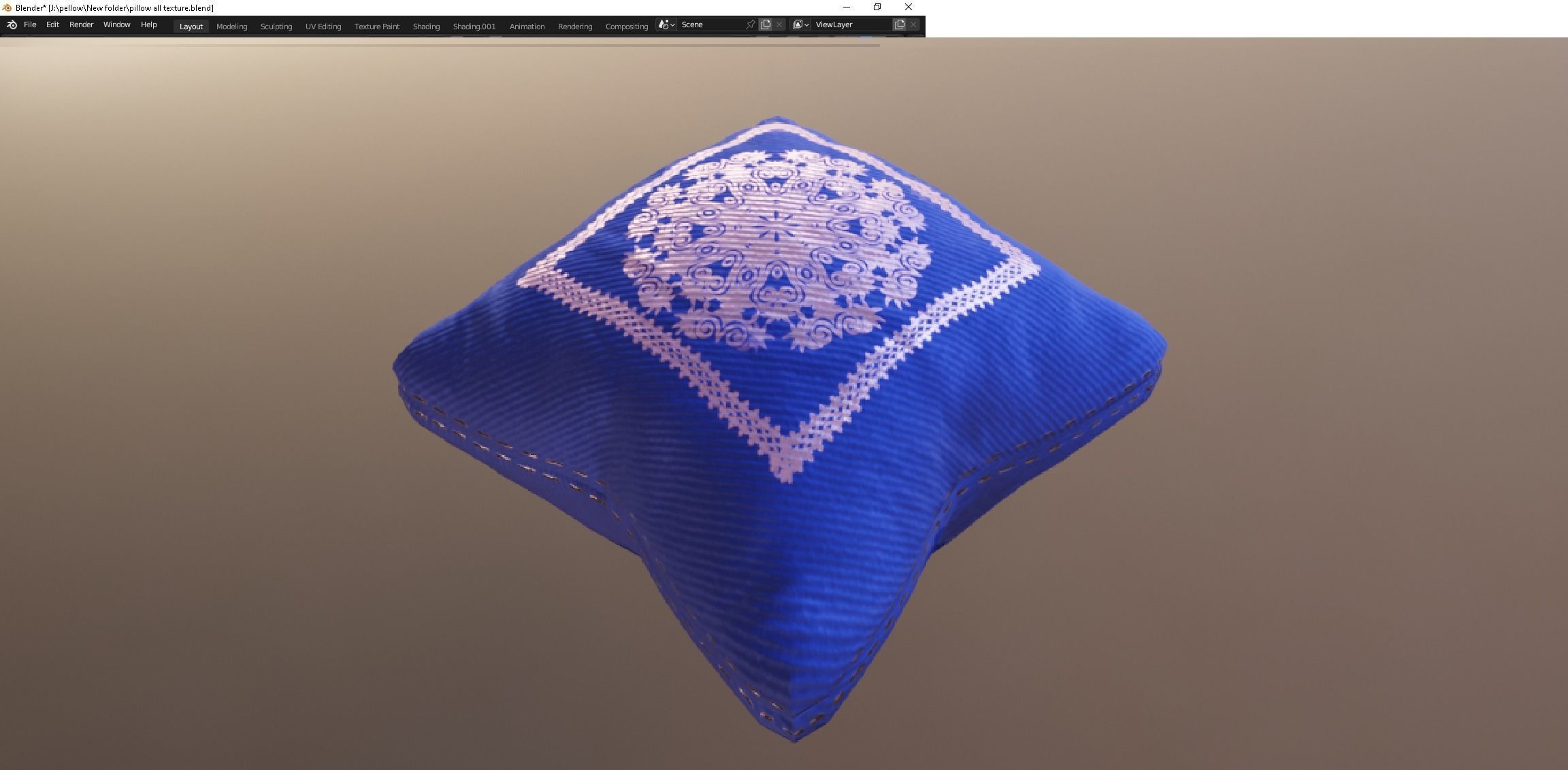 PILLOW SET Low-poly 3D model_84