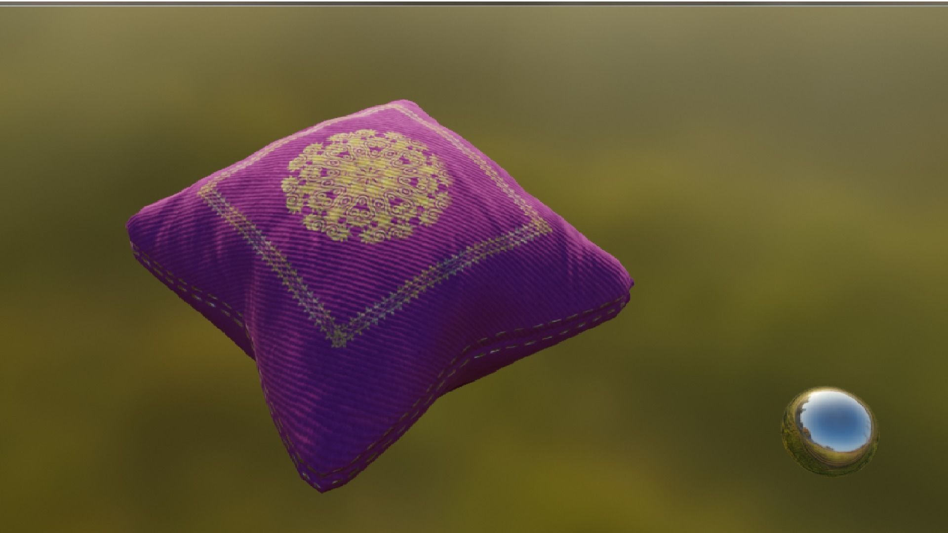 PILLOW SET Low-poly 3D model_16