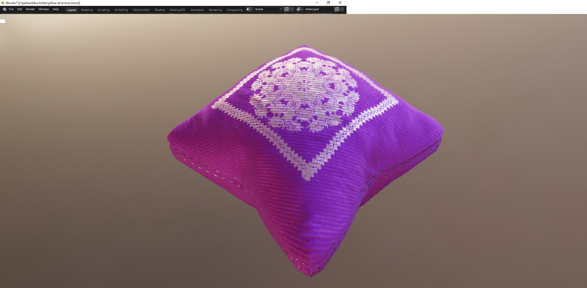 PILLOW SET Low-poly 3D model_106