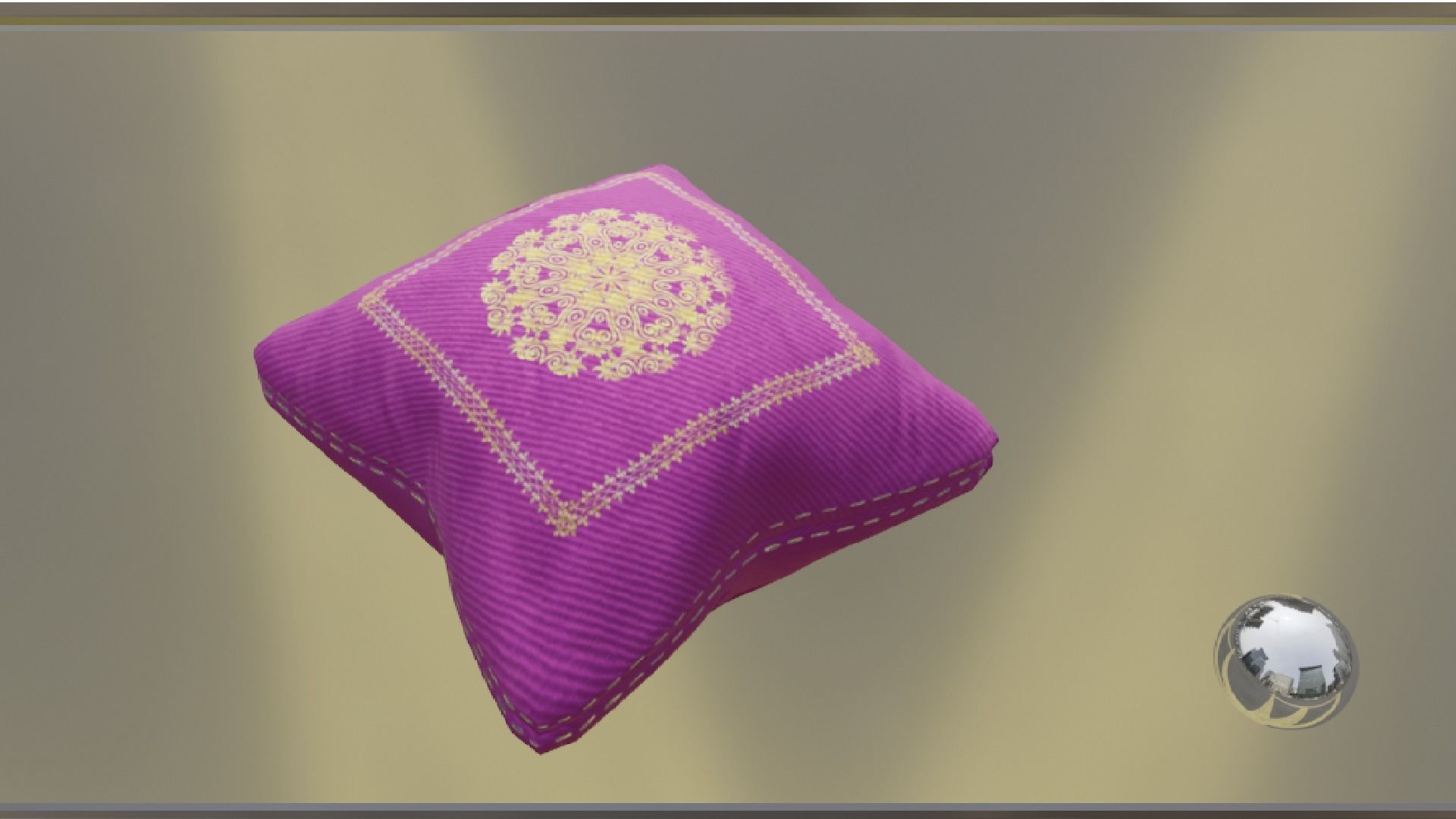 PILLOW SET Low-poly 3D model_10