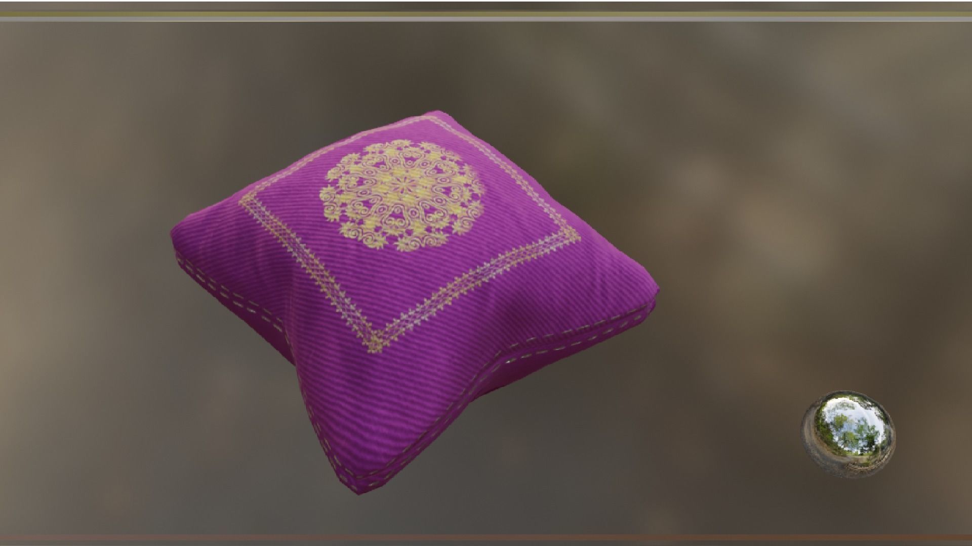 PILLOW SET Low-poly 3D model_12