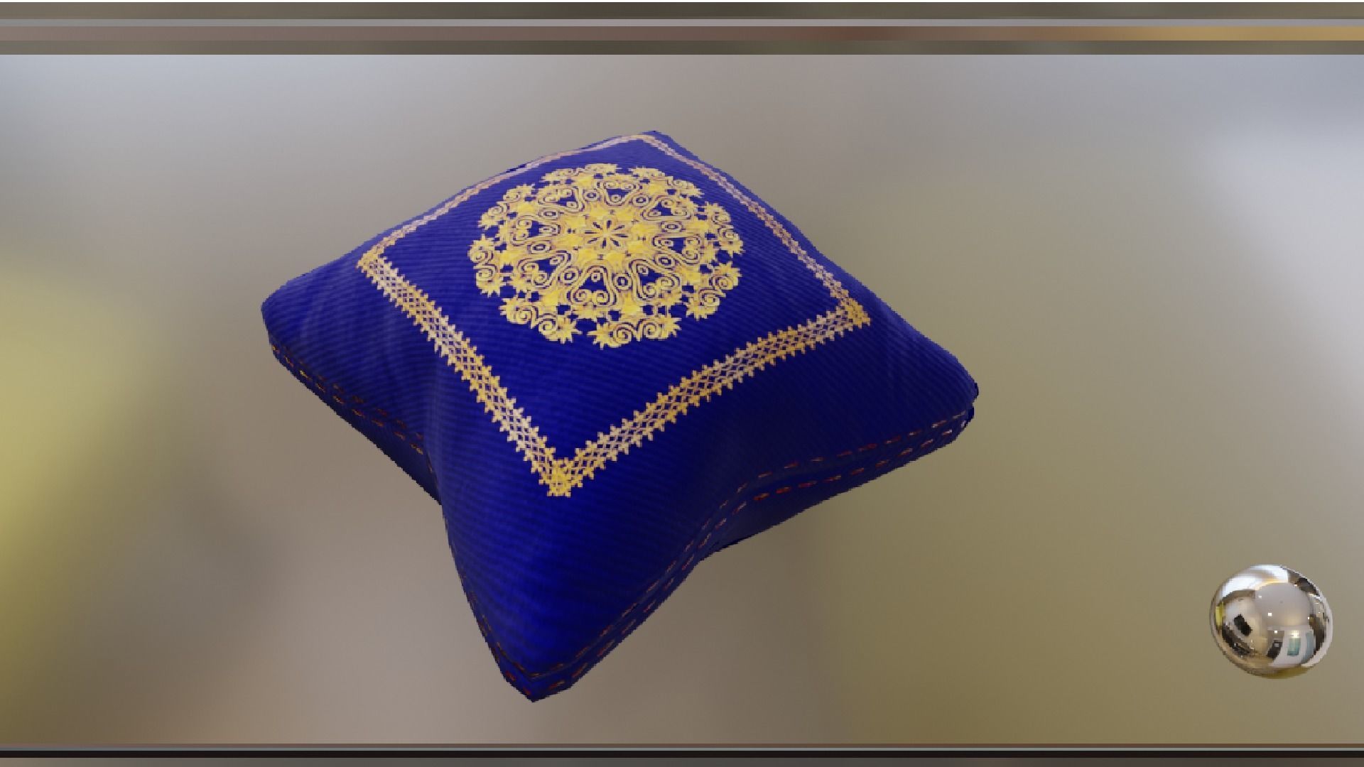 PILLOW SET Low-poly 3D model_29