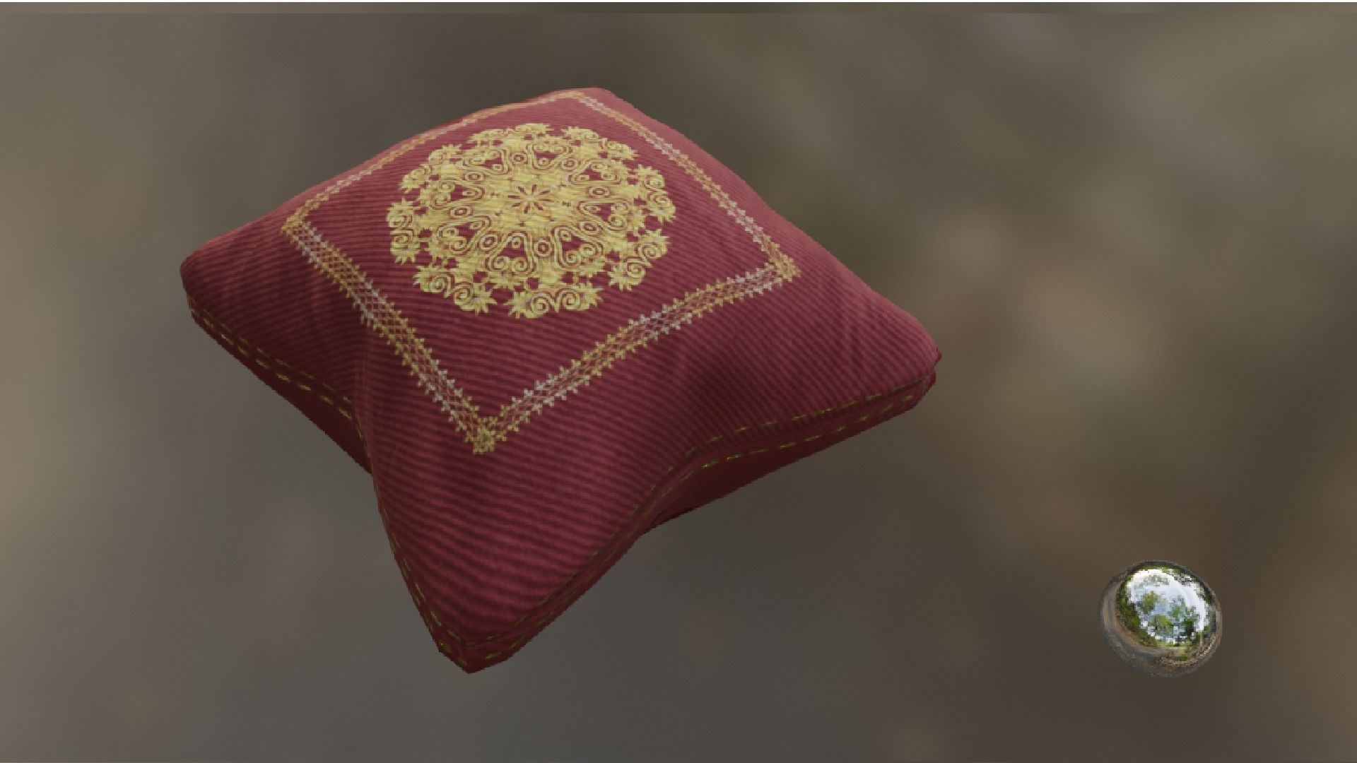 PILLOW SET Low-poly 3D model_20