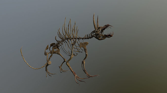 Creepy Bone Monster Low-poly 3D model