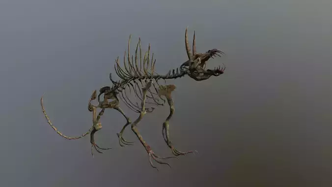 Creepy Bone Monster Low-poly 3D model Creepy Bone Monster Low-poly 3D model