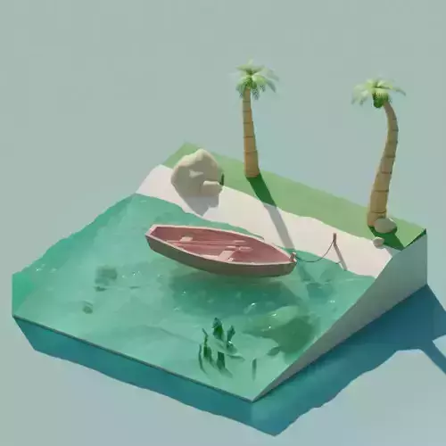 Beach low poly 