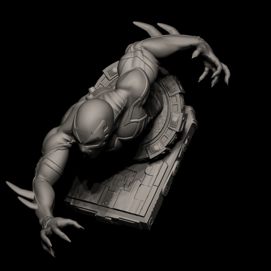 Fan Art Spiderman 2099 - 2 - Bust  3D print model_7